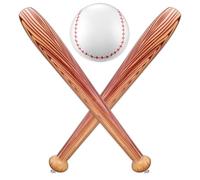 3 Pcs Inflatable Baseball Set with 2 Inflatable Bats & 1 Beach Ball, Sports Themed Party Favors for Pool Beach Birthday Carnival