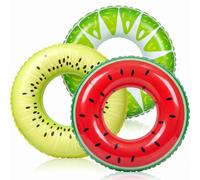 3 Pcs Inflatable Pool Floats Fruit Swimming Rings | Inflatable Ring, Rubber Ring, Inflatable Pool Rings, Lightweight & Portable, Reusable Summer Floats for Adults