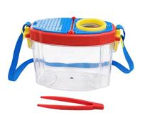3 Pcs Insect Observation Box with Magnifier, Portable Explorer Kit for Outdoor Exploration, Young Explorer's Science Toy with Shoulder Strap & Tweezers, ABS+Acrylic