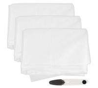 3 PCS Interfacing for Sewing Iron on, 2m x 1m Iron on Interfacing, Single Sided Fusible Fleece with Scissors for Ironing Creases, Sewing, Handicrafts, Reinforcing Clothing, White