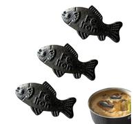 3 Pcs Iron Fish, Iron Fish for Iron Deficiency, for Cooking, Iron Water Enrichment, Fish Shaped Reusable Iron Deficient Chef Tool for Vegetarians,Daily Cooking and Outdoor Use