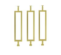 3 Pcs Iron Square Black Railing Post Balusters 270° Rotatable Durable Iron Structure Thickened Base for Decks Balconies Indoor Decor 95cm Height