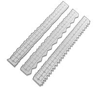 3 Pcs Irregular Edge Ruler with Jagged, Deckle Edges - Measuring Rulers for Metal Craft, Paper Tearing, Embossing, Scrapbooking Card Making, Cutting Dies