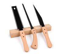 3 Pcs Japanese Hand Saw Set, Small Japanese Pull Saw with Fine Tooth, SK5 Double Edge & Flush Pull Cutter, Practical Woodworking Tools for DIY, Carpentry, Craft Making