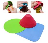 3 PCS Jar Gripper Pads Kits, Multi-Purpose Bottle Jar Lid Opener Made of Rubber, Grips Openers for Most Bottles, 3 Size