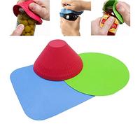 3 Pcs Jar Opener for Weak Hands, Multi Purpose Reusable Rubber Gripper Jar Opener Gripper Rubber Jar for Most Bottles,for Elderly Suffering from Arthritis Children Women Weak Hands+1 OPP Bag