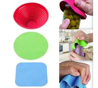 3 Pcs Jar Opener for Weak Hands, Multi Purpose Reusable Rubber Gripper Jar Opener Gripper Rubber Jar for Most Bottles,for Elderly Suffering from Arthritis Children Women Weak Hands