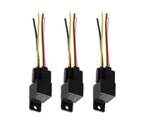 3 Pcs JD-2912 4 Pin DC 48V 40A Relay Multi-Purpose Automotive Relay Heavy Duty Standard Relay for Car Motor, Auto Universal Replacement Accessories with Harness
