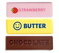 3 Pcs Jumbo Butter Squishy Set, Chocolate Squishys for Man Woman | Strawberry squishy stress relief block . Yellow pink slow rising squishies. Brown giant butter squishys for office and home