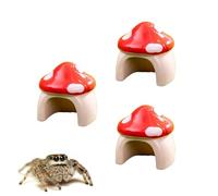 3 PCS Jumping Spider Hide Creative Jumping Spider Decor Jumping Spider Habitat Mini Mushroom Decor Jumping Spider Enclosure for Jumping Spider Accessories(Mushroom)