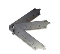 3 Pcs Key Welding Fillet Gages Set, Measuring Fillet Gages Multi Size Function Stainless Steel For Welding Inspection Gauge