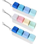 3 Pcs Keyboard Fidget Toy, Keyboard Fidget, Keyboard Keychain, Keyboard Clicker Fidget with 4 Keys Keyboard Decompression Toys Relieve Stress, Suitable for Students Teenagers And Adults to Pass Time