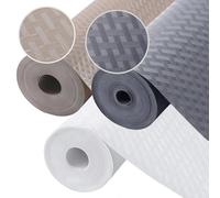 3 PCS Kitchen Cupboard Liner, 30 X 150cm Cupboard Liners, Waterproof & Oil Shelf Liner, Washable Wipeable Drawer Liners for Shelves Wardrobe Fridge Dresser (Brown, Gray, White)