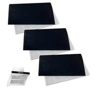 3 PCS Kitchen Extractor Fan Filter, Activated Carbon Flame Retardant Extractor Hood Filters, Carbon Filter 57×47cm Universal Size, Can Be Cut for All Range Hoods (Black)