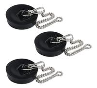 3 Pcs Kitchen Sink Plug Replacement, Bathtub Plug Drain Stopper Set, Bathroom Sink Plug Replacement Bath Plugs with Chain for Bathroom Bathtub Kitchen Sink Wash Basin Sink Plugs, 42mm to 45mm