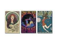 3 PCS Lana Del Rey Music Vintage Poster Wall Art Canvas Room Decorative Aesthetic Print Decor 08x12inch(20x30cm)-3pcs Style