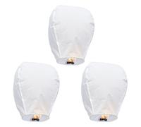 3 Pcs Lanterns, Sky Lanterns, Lanterns for Outside, Lanterns to Release in Memory, Chinese Lanterns, Wishing Lanterns, for Christmas, New Years Eve, Chinese New Year, Weddings & Parties, White