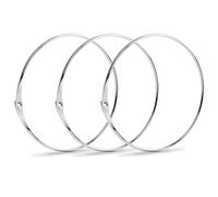 3 Pcs Large Binder Rings 150mm/5.9in,Metal Book Rings Nickel Plated Loose Leaf Binder Rings,Large Silver Keyring Rings for Craft Office School Home Shop