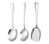 3 Pcs Large Serving Spoons,Tablespoon Set,Stainless Steel Serving Spoon,Soup Spoons for Large Buffet and Kitchen Tool for Parties and Entertaining.