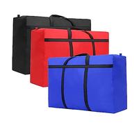 3 Pcs Large Storage Bags Waterproof Heavy Duty 600D Oxford Moving Bags, 180L Organizer Bags Ideal For Bedding, Duvets, Pillows, Laundry, Clothes or Moving home(100x58x28cm)