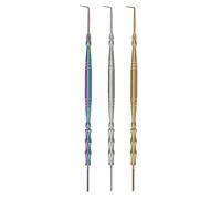 3 PCS Lash Lift Perm Tools, Stainless Steel Eyelash Lift Brush with Double Headed Comb and Pick, Reusable Lash Perming Tool for Eyelash Extensions and Makeup