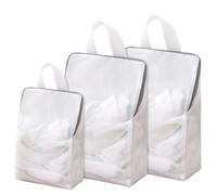 3 Pcs Laundry Bags with Zips, Extra Large 50 x 60cm White Mesh Laundry Nets with Handle, Hanging Laundry Bag, Reusable Travel Delicate Bag, Zippered Wash Bags for Underwear Sock Delicates Clothes