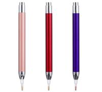 3 Pcs LED Light Sticky Diamond Drill Pen for DIY Cross Stitch | Metal Body, Comfortable Grip, Lightweight Design, for Beads, Embroidery, Easy Storage, Craft Use