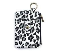 3 Pcs Leopard Print Credit Cards Holder, Slim Multi-Function Mini Coin Pocket, Mini Coin Pocket, Small Card Bag Wallet, Waist Bag(White)