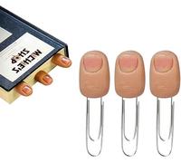 3 PCS Lifelike Artificial Funny Finger Paperclip Bookmark, Halloween Decorations for Gifts, Memo Clips Creepy 3D Resin Hands Bookmark