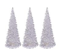3 Pcs Lighted Christmas Tree Colorful LED Acrylic Night Light Christmas Decoration Table Top Christmas Trees Holiday Decoration Set of 3 Multicolored Light Up Glitter Tabletop Figurine (2.95inch)