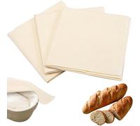 3 Pcs Linen Cloth 72x72cm Bread Cloth Large Bakers Proofing Cloth Linen Couche Baking Fermented Accessories for Loaf Dough Preparation