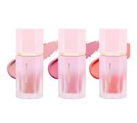 3 Pcs Liquid Blush for Cheeks, Soft Cream Liquid Blush Stick With Fine Glitter, Natural-Looking Face Cheek Tint Blush Makeup, Long Lasting Blendable Lightweight Moisturizing Beauty Makeup
