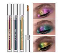 3 Pcs Liquid Chameleon Eyeshadow Makeup Set,Metallic Changing Long-lasting Holographic Glitter Multichrome Eyeshadows (#A)