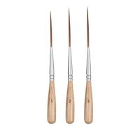 3 Pcs Long Liner Brushes Detail Paint Brushes Extra Long Fine Point Tip Pinstriping Scroll Outlining Brush for Artists Beginners Watercolor Acrylic Painting Marking Outlining Filling Creating Edge