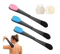 3 PCS Lotion Applicator for Back with 2PCS Exfoliating Body Scrubber,Self Tanning Back Cream Applicator for Hard-to-Reach Areas for Tanning Lotion, Mousse,Sunscreen