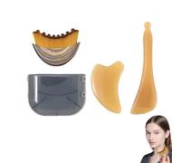 3 PCS Lymphatic Face Brush Lymphatic Drainage Massager Set, Lymphatic Contour Face Brush, Lymphatic Drainage Brush, Facial Sculpting for Jawline Definition, Portable Home and Travel Use, Ideal Gift