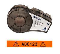 3 pcs - M21-500-595-OR Brady B-595 Vinyl Black on Orange Label Printer Tape, 6.4