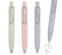 3 Pcs Macaron Gel Pens Set, 0.5mm Fine Point Retractable Rollerball Pens, Quick Dry Black Ink Smooth Writing Pens with Metal Clip for School Office Home Note Taking