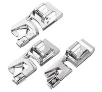 3 PCS Machine Presser Kit, Rolled Hem Feet Set for Sewing Machines, Hemming Foot for Sewing Machine, 3mm, 4mm, 6mm Narrow Hem Presser Feet for Low Shank Snap-On Machines