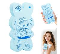 3 PCS Magic Exfoliating Bath Sponge, Magic Exfoliating Body Scrubber, Super Soft Exfoliating Bath Sponges for Shower Women Men Remover Dead Skin for Adults Children (Blue)