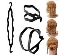 3 Pcs Magic Fashion Women s Braid Party Twist Braider Roller Crochet Bun Maker Hair Styling Tool Hair Accessories Very Practical and Popular Practical and ingenious