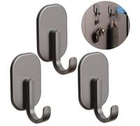 3 PCS Magnetic Hooks for Refrigerator,Heavy Duty Strong Magnet Hook for Hanging,Ma-gnetic Hooks,Strong Ma-gnet H-ooks,Mag-nets with H-OOK for Home& Office Refrigerator,Grill,Locker,Black Coat Ho-oks