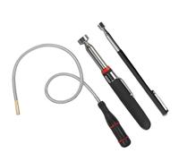 3 PCS Magnetic Pickup Tool, Portable 1.5LB 5LB 8LB Telescopic Magnetic Pickup Tool with Non Slip Handle, Flexible Magnet Pick up Tools for Picking up Keys Screws Nails