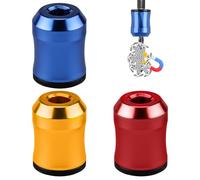3 Pcs Magnetic Screw Rings Removable Driver Bit Holders Drill Bit Gear | Metal Collars Help Hold Screws on Hex Screwdrivers Drills and Power Bits Screw Holding Drill Accessory Red Yellow and Blue