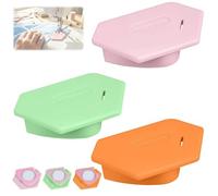 3 Pcs Magnetic Seam Guide for Sewing Machine, Polygonal Multifunctional Hemmer Tool, Perfect for Straight and Curved Stitching, Sewing Machine Accessories (Green, Orange, Pink)