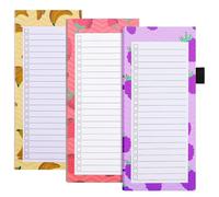 3 PCS Magnetic Shopping List Pad for Fridge, Tear Off Sheets Magnet Notepad Grocery List Fruit Theme Magnetic Notepads for To Do Lists, Shopping, Locker, Filing Cabinet