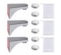 3 Pcs Magnetic Soap Dish + 6 Stainless Steel Lids + 3 Foaming Nets - Inverted Magnetic Soap Dish Summer Must-Have (Silver)