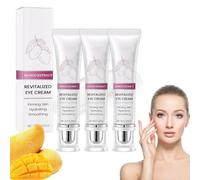 3 PCS Mango Revitalize Eye Cream Eyelift Serum, Mango Activating and Firming Eye Cream, Hyaluronic Acid Repair Essence for Dark Circles and Puffy