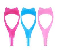 3 Pcs Mascara Shield Tools,3 Color Plastic Mascara Eyelash Shield Upper Lower Eye,Makeup Mascaras Applicator Guide with Eyelash Guard Guide Tool For Makeup Clear Plastic Eyelashs Card