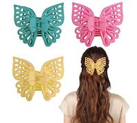 3 PCS Matte Claw Clips for Women Thick Hair Clips(Blu)